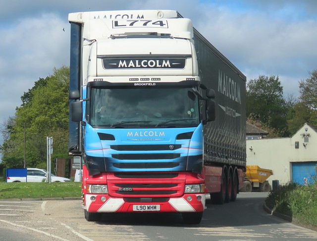 Malcolm Logistics L774, Scania R450 (L90WHM) On The A63 Monk Fryston, North Yorkshire 29/4/24