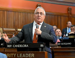 Speaking in the House Chamber.