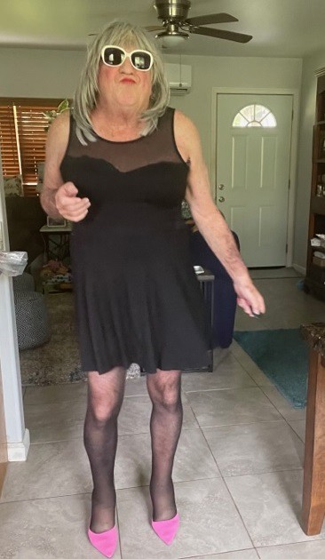 In my LBD and feeling happy