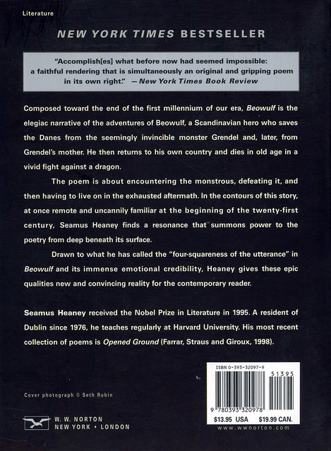 Norton Books - Anonymous - Beowulf (back)