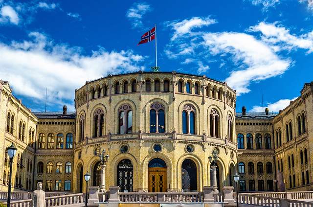 Le storting, le parlement de la Norvège.