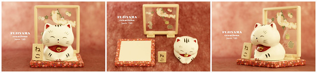 handmade Japanese cat ,handmade Japanese decor, Japanese doll, lovely cat decor, miniature, handmade home decor, handmade art dolls