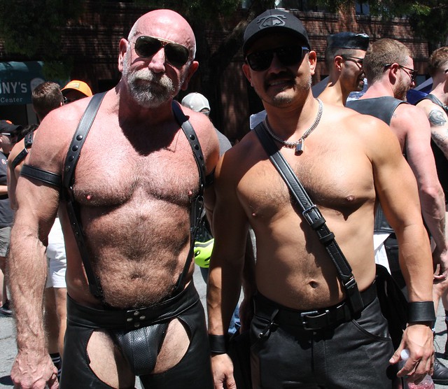 DOUBLE HOT MUSCLE DADDY STUDS !  ~ photographed by ADDA DADA !  ~ DORE ALLEY FAIR 2023 ! ~