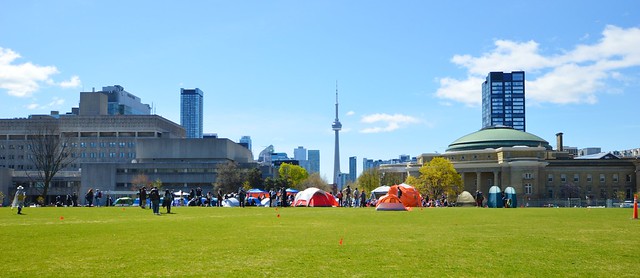 Students Erect Pro-Palestinian Encampments Across Major Canadian Universities .... University Of Toronto .... Toronto, Ontario, Canada