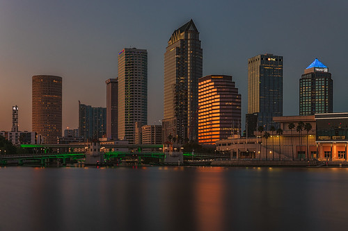 Tampa Skyline Long Exposure Tampa Skyline 2 shots
First shot is my normal style, second is a long exposure with an ND filter and even smoother water.  Which do you prefer?