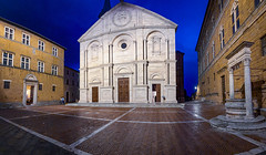 Piazza Pio Ii Night Tuscany Renaissance