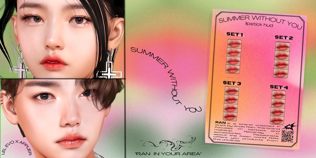 SUMMER WITHOUT YOU Lips PACK available at KAWAII SECRETS