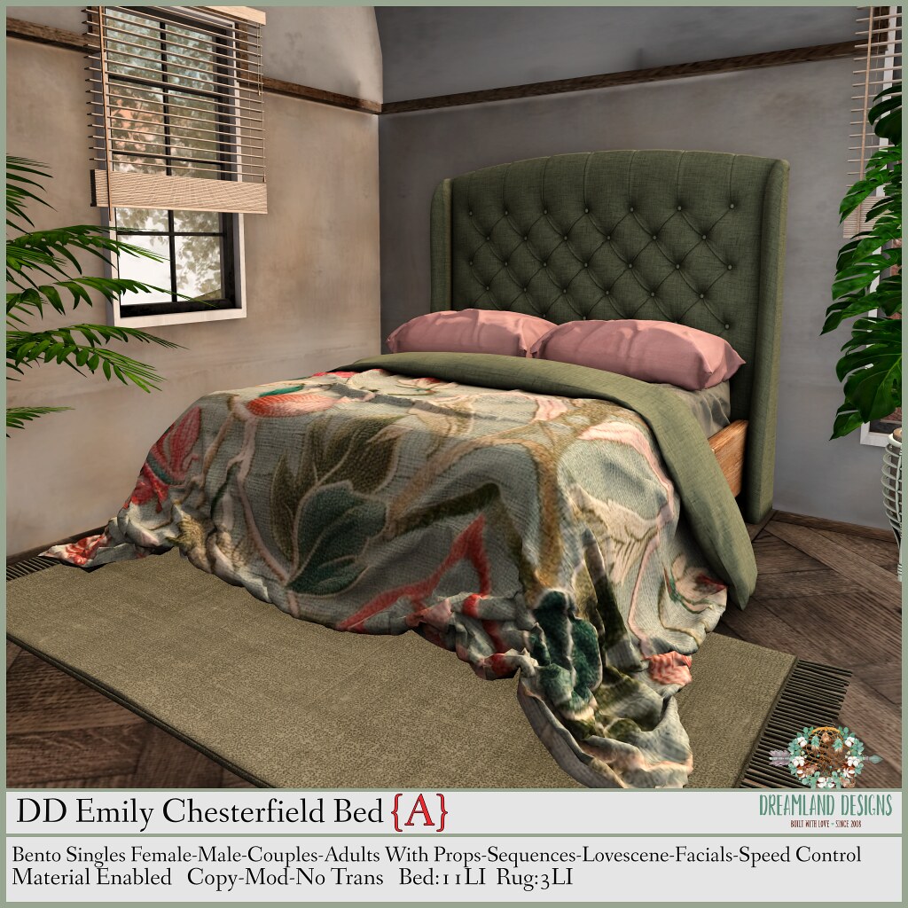 DD Emily Chesterfield Bed-Adult AD