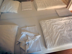 you have to make your own bed in our hotel in Skagen in the north of Denmark