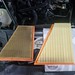 Old and new air filter