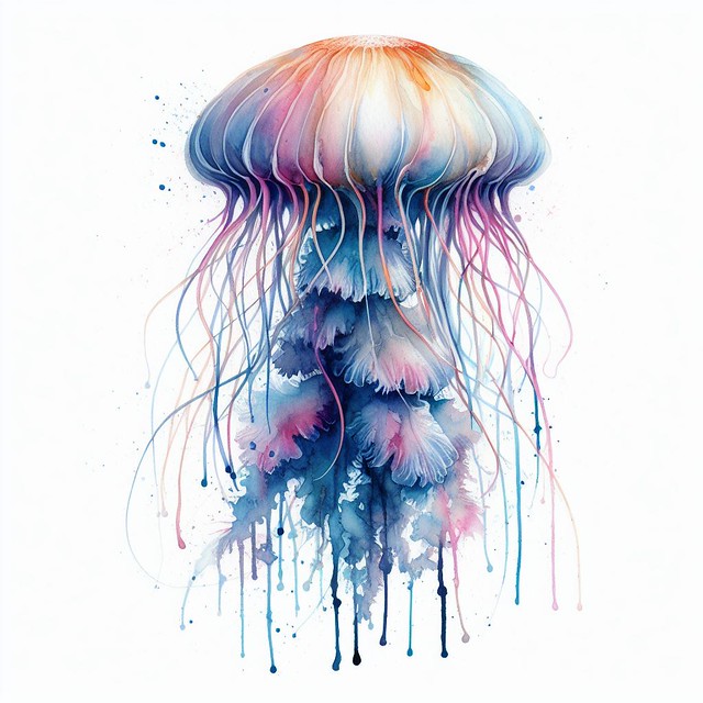 www.tonnyfroyen.com - Ethereal Bloom Abstract Jellyfish - (5)