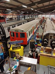 Overview of some of the rail vehicles at LT Museum Depot, Acton