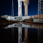 NASA’s Boeing Crew Flight Test Preflight (NHQ202405040037) A United Launch Alliance Atlas V rocket with Boeing’s CST-100 Starliner spacecraft aboard is seen illuminated by spotlights on the launch pad at Space Launch Complex 41 ahead of the NASA’s Boeing Crew Flight Test, Saturday, May 4, 2024 at Cape Canaveral Space Force Station in Florida. NASA’s Boeing Crew Flight Test is the first launch with astronauts of the Boeing CFT-100 spacecraft and United Launch Alliance Atlas V rocket to the International Space Station as part of the agency’s Commercial Crew Program. The flight test, targeted for launch at 10:34 p.m. EDT on Monday, May 6, serves as an end-to-end demonstration of Boeing’s crew transportation system and will carry NASA astronauts Butch Wilmore and Suni Williams to and from the orbiting laboratory. Photo Credit: (NASA/Joel Kowsky)