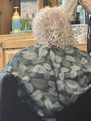My wifeu2019s perm, new curly hair