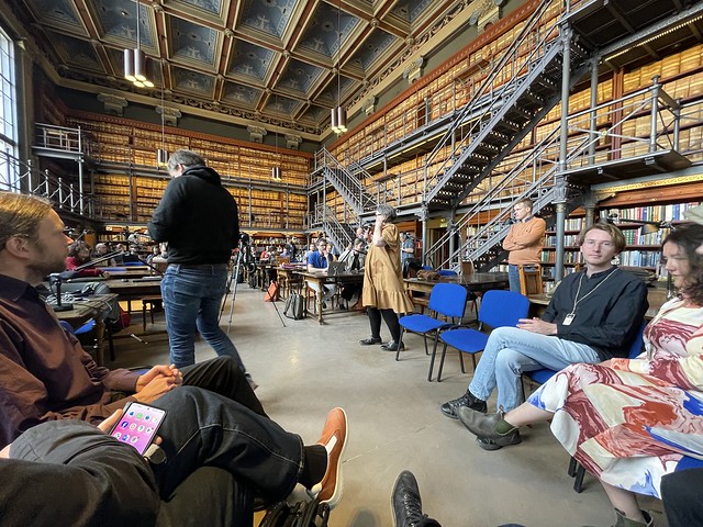 In the gorgeous reading room of the National Archives of Finland