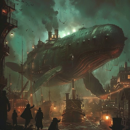 victorian synthwave steampunk digging leviathan --v 6.0 | by 紅色死神