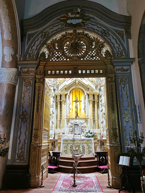retablo capilla del Santisimo interior Iglesia matriz de San Sebastian Ponta Delgada Isla San Miguel Azores Portugal