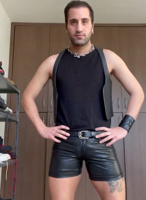 Nikolas leather shorts