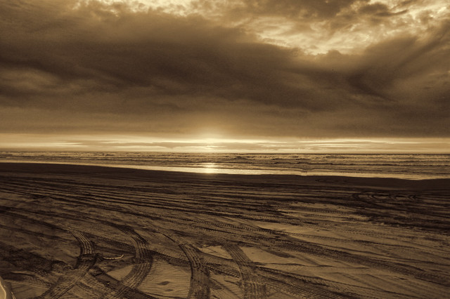 Sunset in Sepia