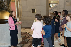 Rep. Tracy Marra met with students from Rowayton Elementary School during their tour of the State Capitol complex.