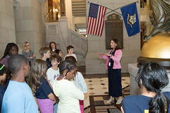 Rep. Tracy Marra met with students from Rowayton Elementary School during their tour of the State Capitol complex.