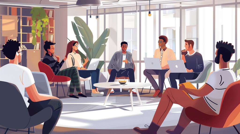 Talking Flickr 2D,Diverse Group of People Talking in a Casual Modern Meet… | Flickr
