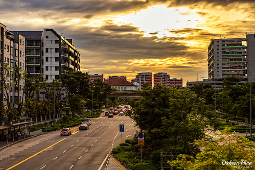 The dusk of sunset at King Albert Park by guineapig33, At the long route of the Rail Corridor, one may get to see many different areas of Singapore as they