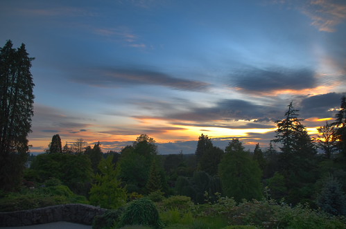Sunset at Queen Elizabeth Park by FangQQ, Queen Elizabeth Park, Vancouver, Canadacloud reflection tree sky skyscape evening night nature lands