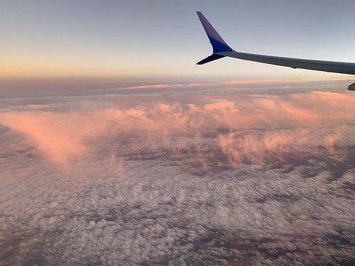 Skimming the Sunset by Anita363, aerialphotography sunset clouds tennesee tn cirrus