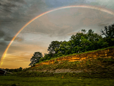 Rainbow on the Way to the Kansas City Airport Rainbow on the Way to the Kansas City Airport