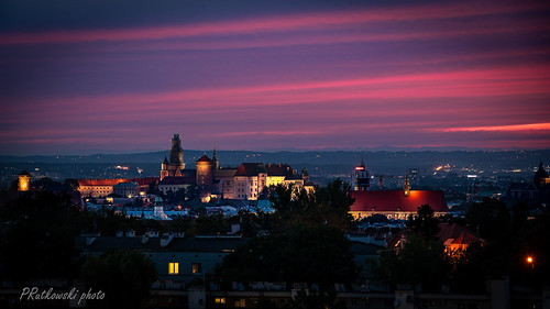 Explore! 22.07.2024_DSC00663 by Piotr Rutkowski Rutek68, Kraków, Wawel z kopca Kraka.castle city ilce7rm2 lights night sky sunset