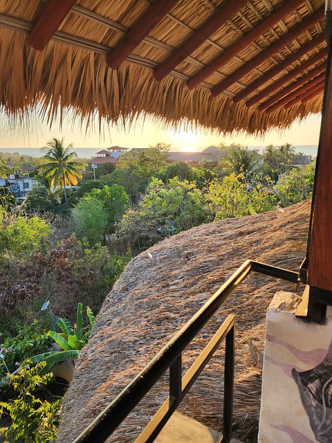 Sunset View from a Thatched Roof in Oaxaca