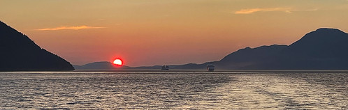 Sunset on the Inside Passage by shanetee, Awesome sunset from the deck of the Noordam on the Inside Passage, Alaska.