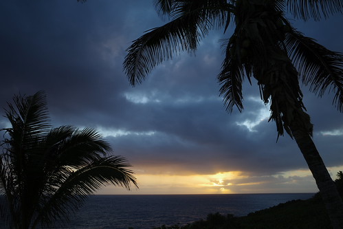 Sunset at Ana’ana Point Niue by Janek Kloss, ana’ana point niue the rock pacific island selfgoverning state tropical coral atoll ricohgriii ricoh