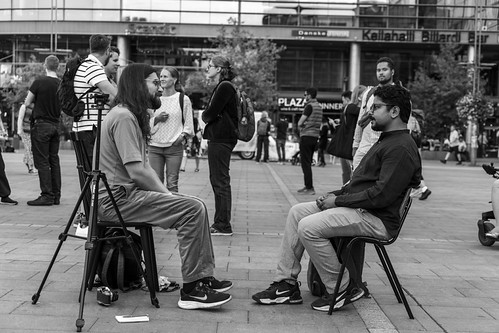 Conversational Semi-Self Portrait, experience art by Alexander Aristoteles / Helsinki Nights of the Arts / SML.20240815.R8.08837.BW | by See-ming Lee (SML)