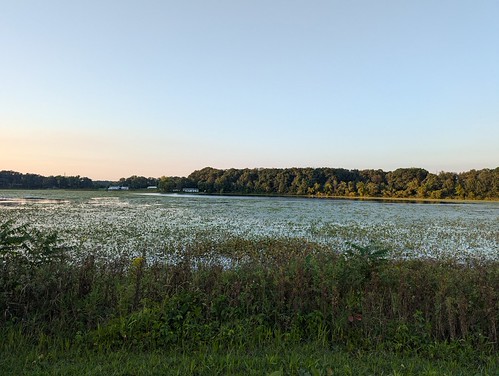 Fishtrap Lake at sunset by find myself a city / 1001 Afternoons, along US 35, La Porte, INlaportein northwestindiana