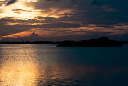 Bird Island at Sunset by CR Shaw, I think when I look at different maps that every little spec of land has a name, but I can't find on