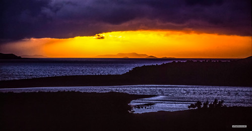Vivid colours from a setting inferno. Summer Isles sunset from Ardmair on the Coigach coast, Wester Ross, Scotland. by Scotland by NJC., ullapool