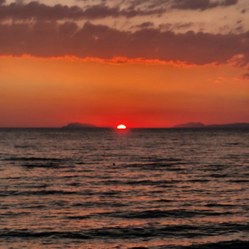 ... the last sea baths? by eudibi, Sunset with Capri and Amalfi coast !sunset agropoli capri cilento amalficoast campania italy provinc