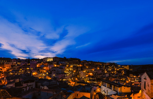 Matera di notte by JohnC.2012, night notte tramont sunset matera colori landscape paesaggio cielo sky