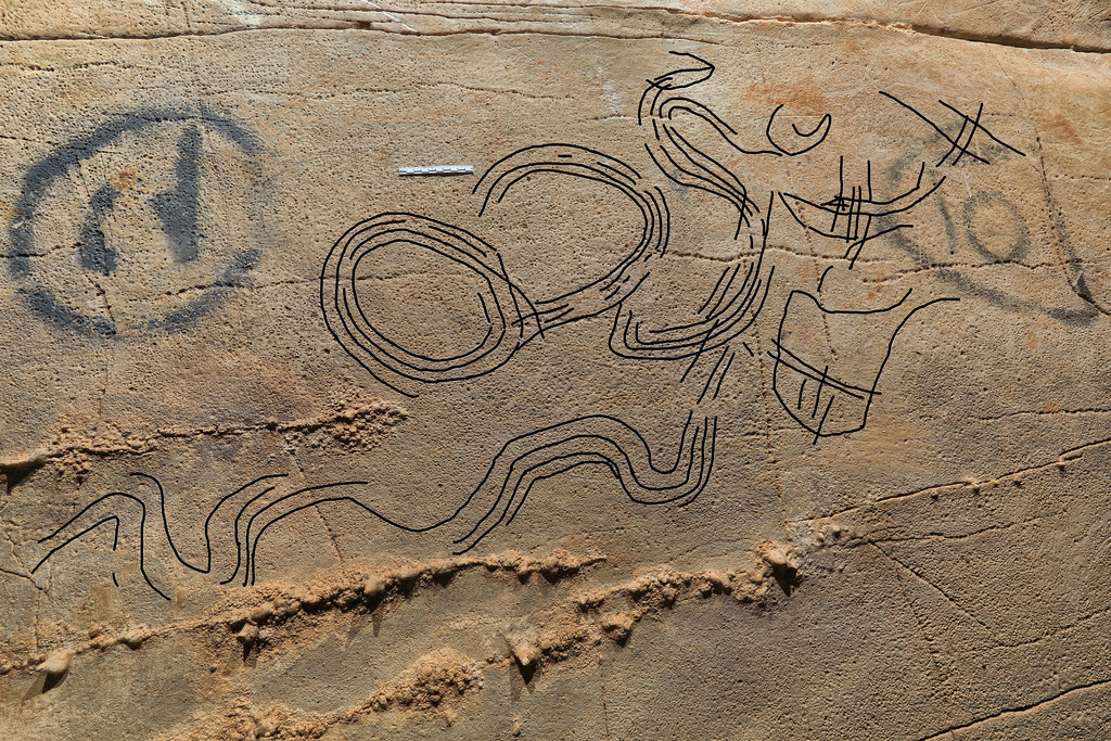 60th Unnamed Cave, Ceiling Panel, Prehistoric Mud Glyphs, … | Flickr