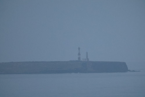 Islas de Todos Santos Lighthouses During Morning & Arrival to Ensenada, Mexico on the Navigator of the Seas Four Night Cruise from Los Angeles - August 8th, 2024 by cseeman, As we headed to Ensanada, we passed the Islas de Todos Santos Lighthouses in the morning fog. From