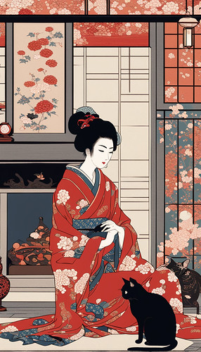 Geisha's Contemplation | by Rakhshanda Cat lover