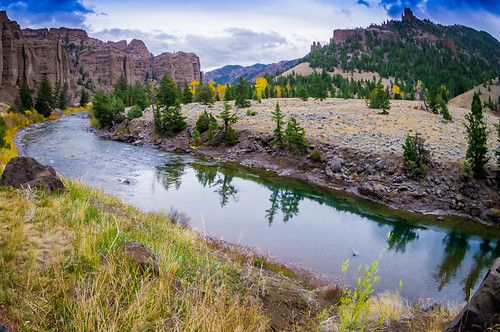 Reflections of Wyoming by kla4067, North Fork of the Shoshone River, west of Cody.wyoming river landscape
