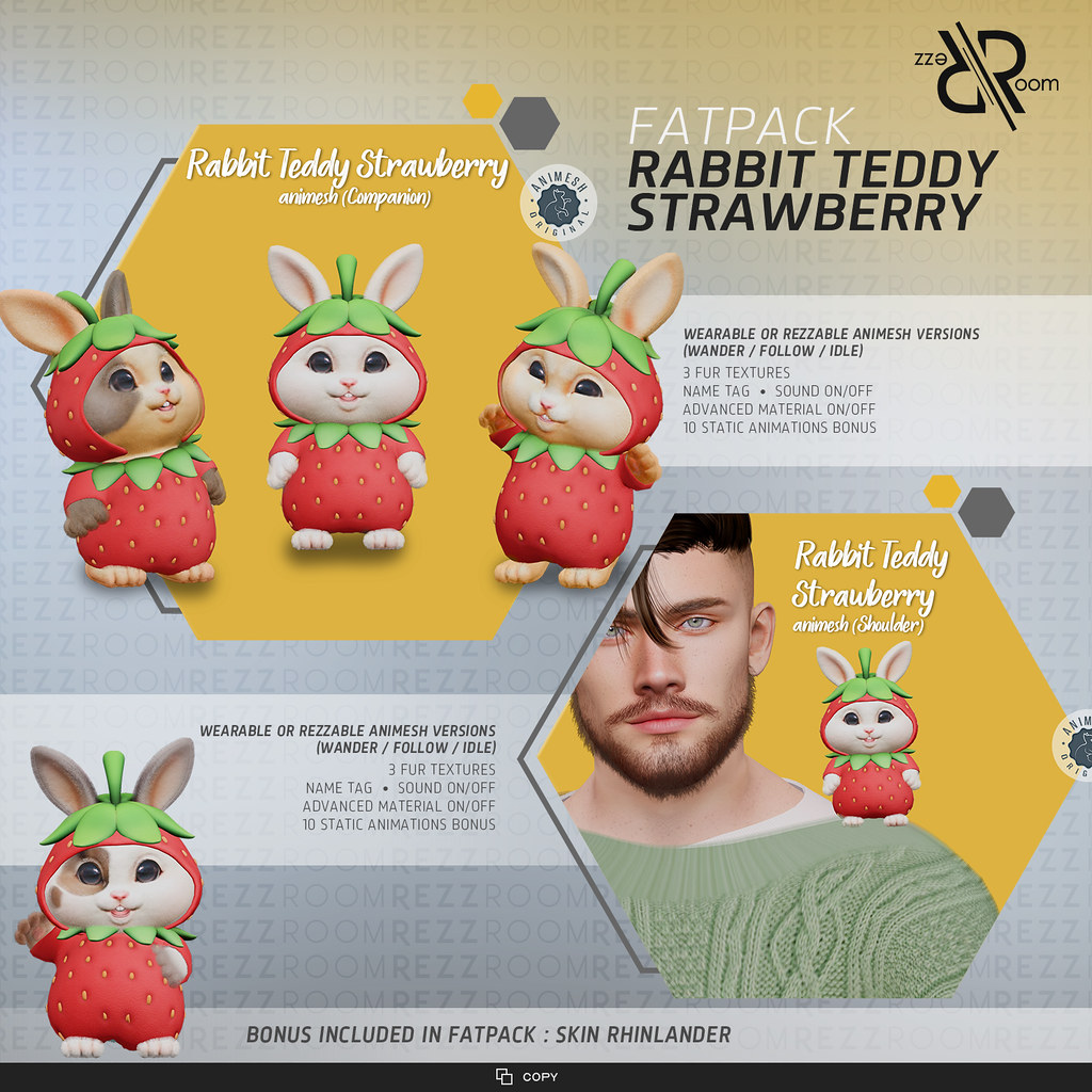 [Rezz Room] Rabbit Teddy Strawberry Animesh | [Rezz Room] Ra… | Flickr