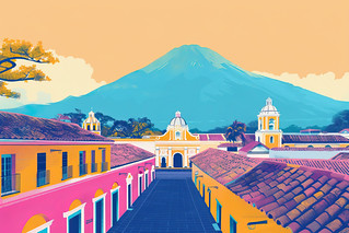 Antigua Guatemala Illustration 1
