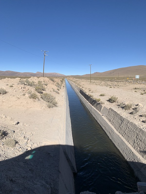 The canal diverting water to Chile which should flow to Bolivia