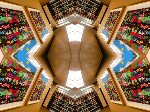 Library 2nd Floor Art + Book Shelves Quadrant Kaleidoscope (1) | by Roger's quadrant kaleidoscopes