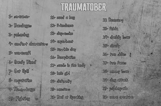 Traumatober - traumas Drawing Prompts