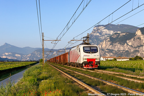 RTC EU43 005 - Mezzocorona by Fabio Miotto - www.fabiomiottophoto.com, rtc rail traction company eu43 eu 43 zebra alba sunrise dawn mezzocorona trento bolzano brennero bre